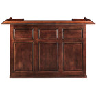 The RAM Game Room 72" Bar in chestnut features a paneled front and rich dark brown finish.