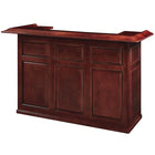 The RAM Game Room 72" Bar features a paneled front and rich English Tudor finish.