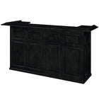 RAM Game Room 84" Bar in black with raised edges, paneled front, and hidden storage.
