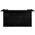 RAM Game Room 84" Bar in black with paneled front, wide top, and built-in storage.