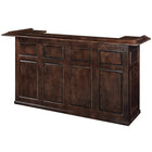 RAM Game Room 84" Bar in cappuccino finish with paneled front and raised edges.