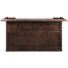 RAM Game Room 84" Bar in cappuccino finish with paneled front, shown on white background.