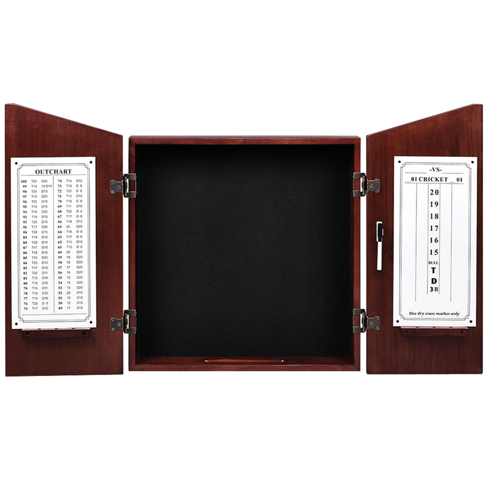 RAM Game Room Dartboard Cabinet - English Tudor, ideal for any game room setup.