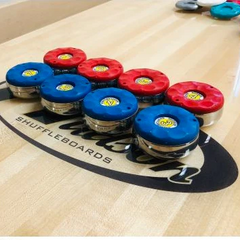 Hudson Shuffleboard Set of Large Deluxe Weights (2 5/16" diameter) With Custom Color Weight Cap Options