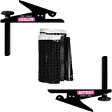 Butterfly Elite Clip table tennis net system on a white background
