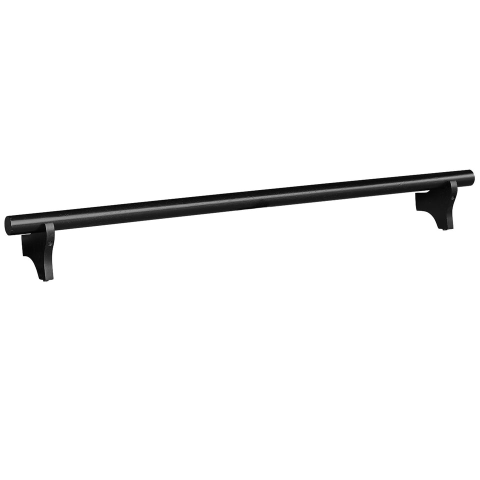 RAM Game Room 60" Dry Bar Foot Rail - Black, shown against a white background.