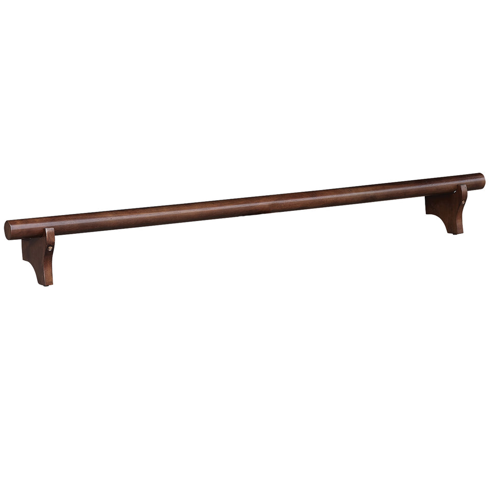 RAM Game Room 60" Dry Bar Foot Rail in cappuccino finish, shown isolated on white.