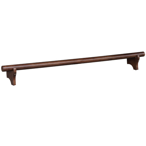 RAM Game Room 60" Dry Bar Foot Rail in cappuccino finish, shown isolated on white.