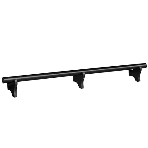 RAM Game Room 72" Dry Bar Foot Rail in black finish shown against a white background.