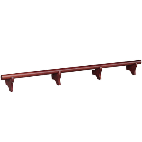 RAM Game Room 84" Dry Bar Foot Rail in English Tudor finish shown against a white background.