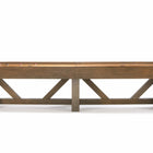The Brunswick Billiards Botanic 12' Shuffleboard Table in Rustic Dark Brown shown with pucks.