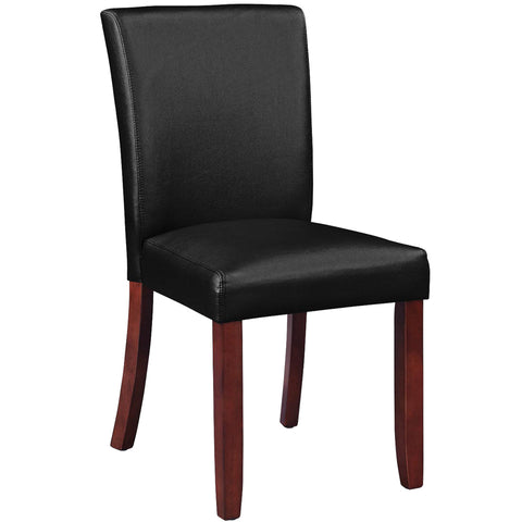 RAM Game Room Game/Dining Chair - English Tudor with padded black seat and wooden legs shown.