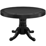 RAM Game Room 48" Game Table - Black with four curved legs, cup holders, and vinyl top.