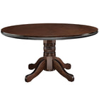 RAM Game Room 60" 2 In 1 Game Table in cappuccino with sturdy pedestal and curved legs.