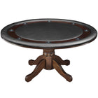 RAM Game Room 60" 2 In 1 Game Table with solid wood legs, black padded vinyl surface.