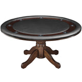 RAM Game Room 60" 2 In 1 Game Table with solid wood legs, black padded vinyl surface.