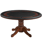 RAM Game Room 60" 2 In 1 Game Table in chestnut with black felt and wood pedestal base.