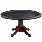 RAM Game Room 60" 2-in-1 table: solid wood, padded edge, cup holders, pedestal base.
