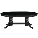 RAM Game Room 84" Texas Hold'em Game Table with Dining Top, black finish, oval and pedestal base.