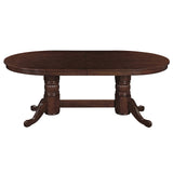 RAM Game Room 84" Texas Hold'em table with dining top in cappuccino finish, oval wood design.