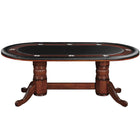 RAM Game Room 84" Texas Hold'em Table in Chestnut with padded surface and removable cup holders.
