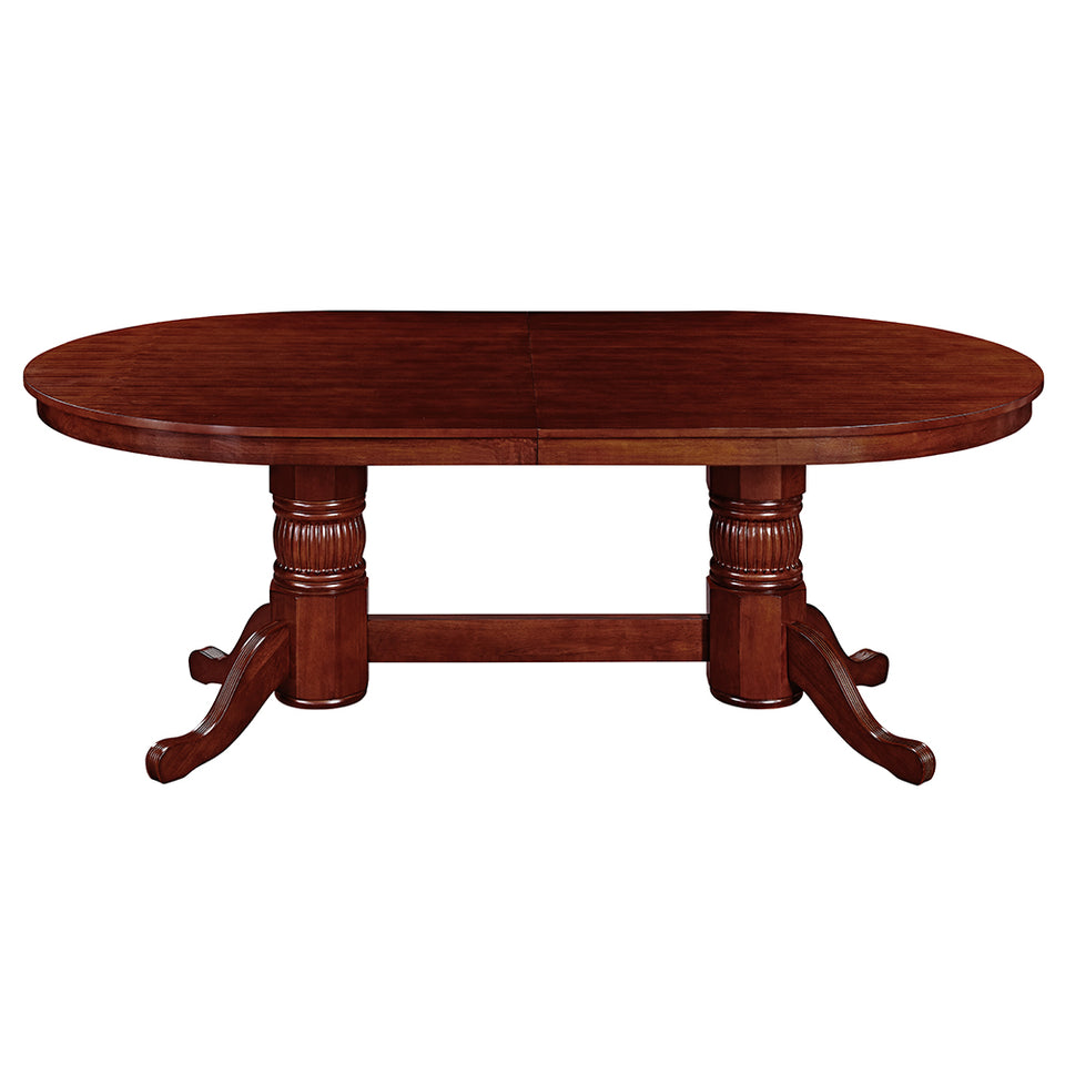RAM Game Room 84" Texas Hold'em Game Table with Dining Top, English Tudor finish.