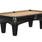 Brunswick Billiards Glenwood 7' Slate Pool Table in Matt Black with tan felt and decor pockets.