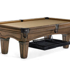 Brunswick Billiards Glenwood 7' slate pool table in coffee with tapered legs.