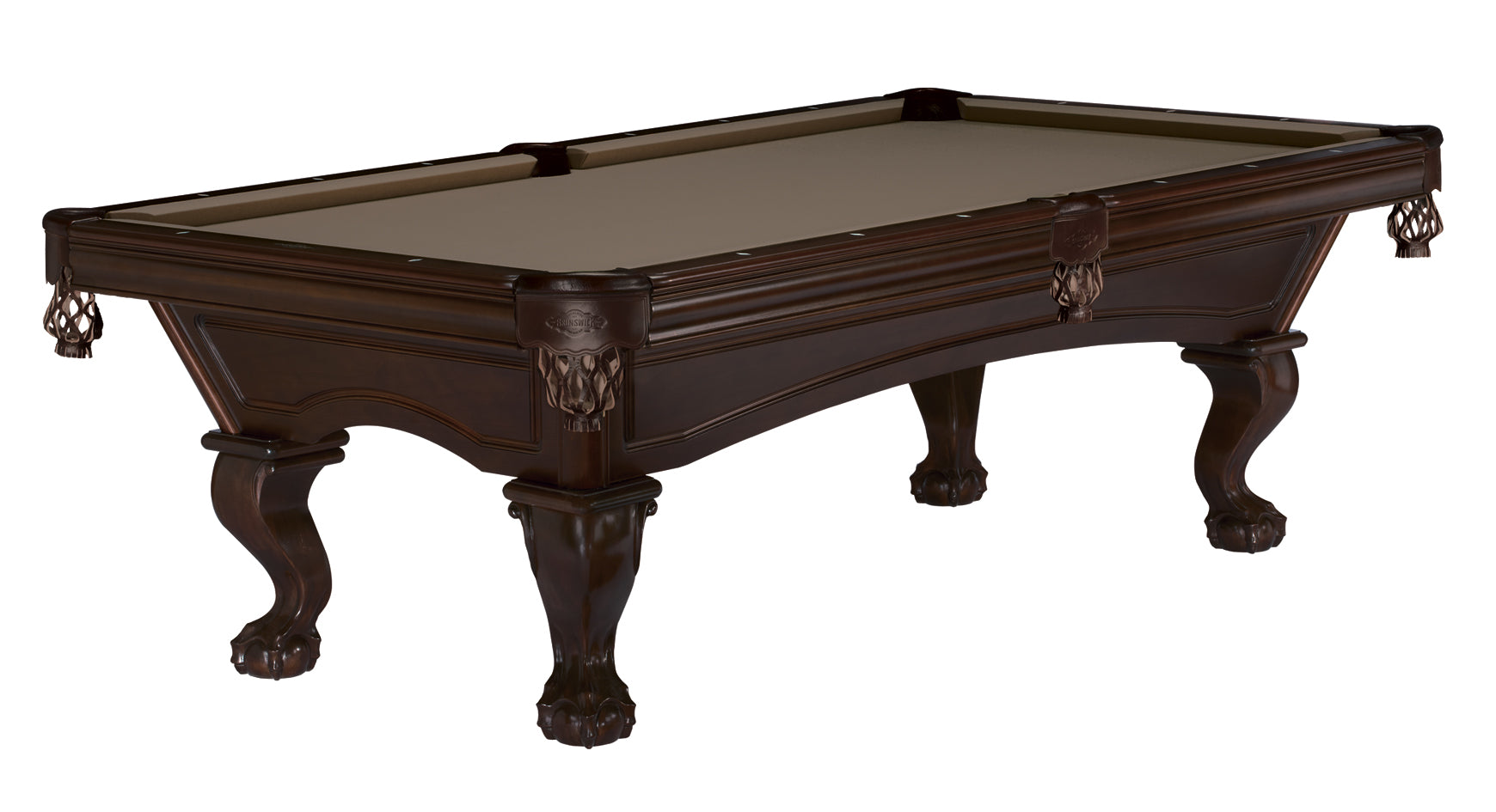 Brunswick Billiards Glenwood 7' Slate Pool Table in Espresso with elegant design and details.