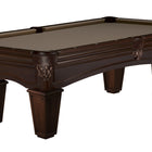 Brunswick Billiards Glenwood 9' Slate Pool Table in Espresso, isolated on white.