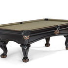 Brunswick Billiards Glenwood 8' Slate Pool Table in Matte Black/Coffee w/ Talon Ball & Claw Leg