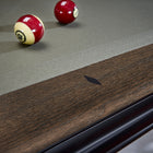 Close-up of billiard balls on Brunswick Billiards Glenwood 7' Slate Pool Table in Matt Black.