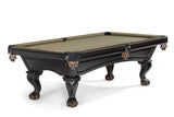 Brunswick Billiards Glenwood 7' Slate Pool Table in Matt Black, classic style with green felt.