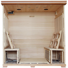 Blue Wave Great Bear 6-Person Cedar Infrared Sauna w/ 10 Carbon Heaters