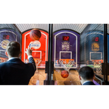 Two can play ICE NBA Hoops Matrix, an arcade basketball game with digital scoreboards.