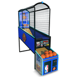 ICE NBA Hoops Matrix arcade game features NBA branding and custom NBA visuals on display.