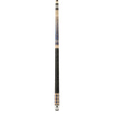 Lucasi Custom Birdseye/Blue Luster Cue with black & white linen wrap by Lucasi.