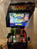 Raw Thrills Big Buck Hunter Reloaded Mini Arcade Game with two attached light guns loading screen.