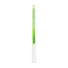 Green and white golf club grip on a white background
