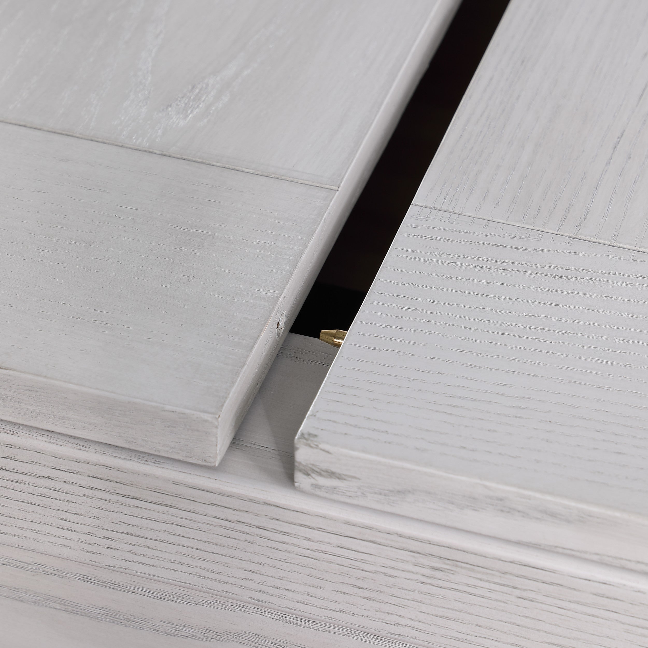 Close-up of Playcraft 16' Yukon Pro-Style Shuffleboard Table panels in Northern Drift finish.