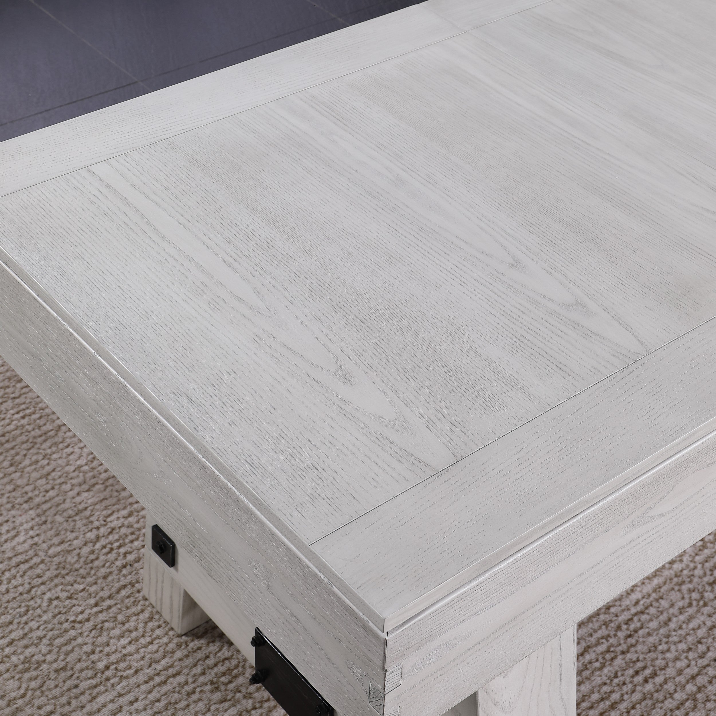 Playcraft 16' Yukon Pro-Style Shuffleboard Table in Northern Drift on beige carpet.