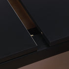 Close-up of a Playcraft Monaco 12' Shuffleboard Table with partially separated leaf extension.