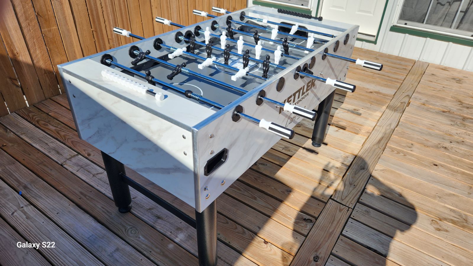 White Outdoor Foosball Table 