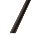 A close-up of a dark brown or black cylindrical rod or handle shown diagonally against a plain white background.