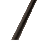 A close-up of a dark brown or black cylindrical rod or handle shown diagonally against a plain white background.