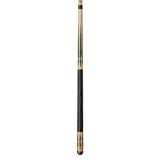 Lucasi Lux® LUX46 Pool Cue with Uni-loc joint and green diamond accents.