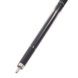 The Lucasi Lux® LUX59 Pool Cue by Lucasi in black and silver with a Tiger Everest tip.