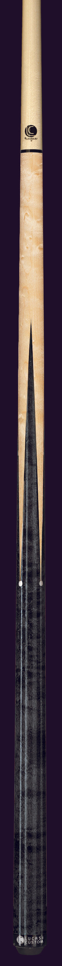 Three fishing rods with guides on a black background