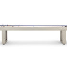 American Heritage Lanai 12' Shuffleboard Table in Oyster Grey on a white background.