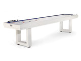 American Heritage Lanai 12' Pearl White outdoor shuffleboard table by American Heritage Billiards.